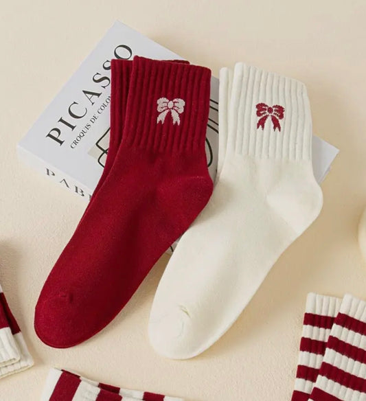 Bow Knit Crew Socks