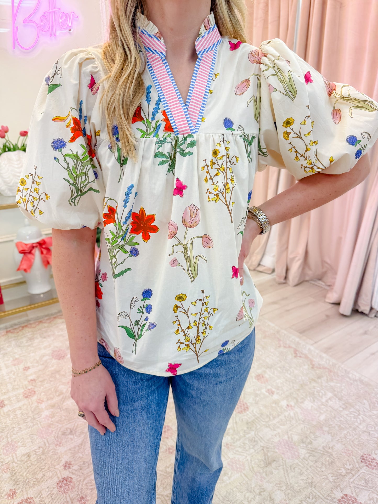 Wildflower Dream Puff Sleeve Blouse