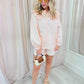Blush Eyelet Button Up