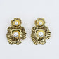 Golden Pearl Bloom Earrings
