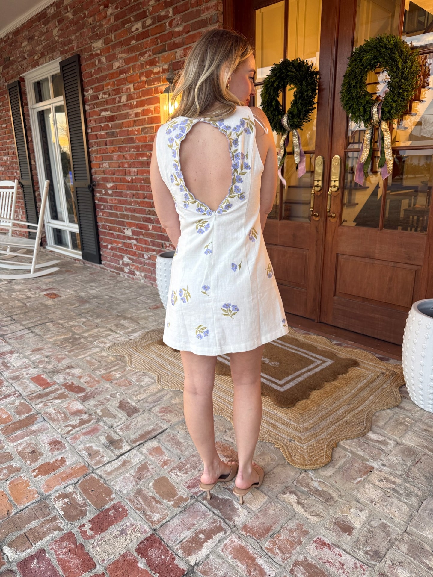 Pocket Full of Posies Linen Mini Dress