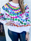 Mega Bead Sequin Sweatshirt