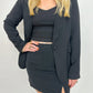 Roxy Rhinestone Collar Blazer