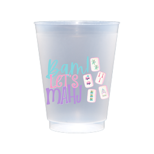 Bam Let's Mahj 16 oz Shatterproof Cups-Set of 8