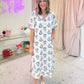 Vintage Floral Vneck Signature Maxi Dress
