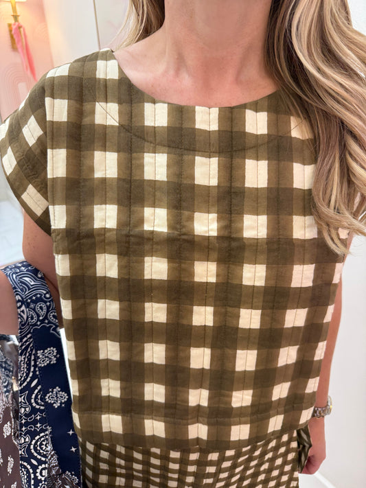 Painted Gingham Greta Top