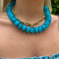 Bailey Chunky Beaded Necklace- Purple