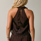 Halter Neck Lace Trim Top