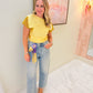 Gold Lace Trim Asymmetrical Top
