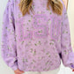 LSU Lavender LSU Floral Initial Sweatshirt