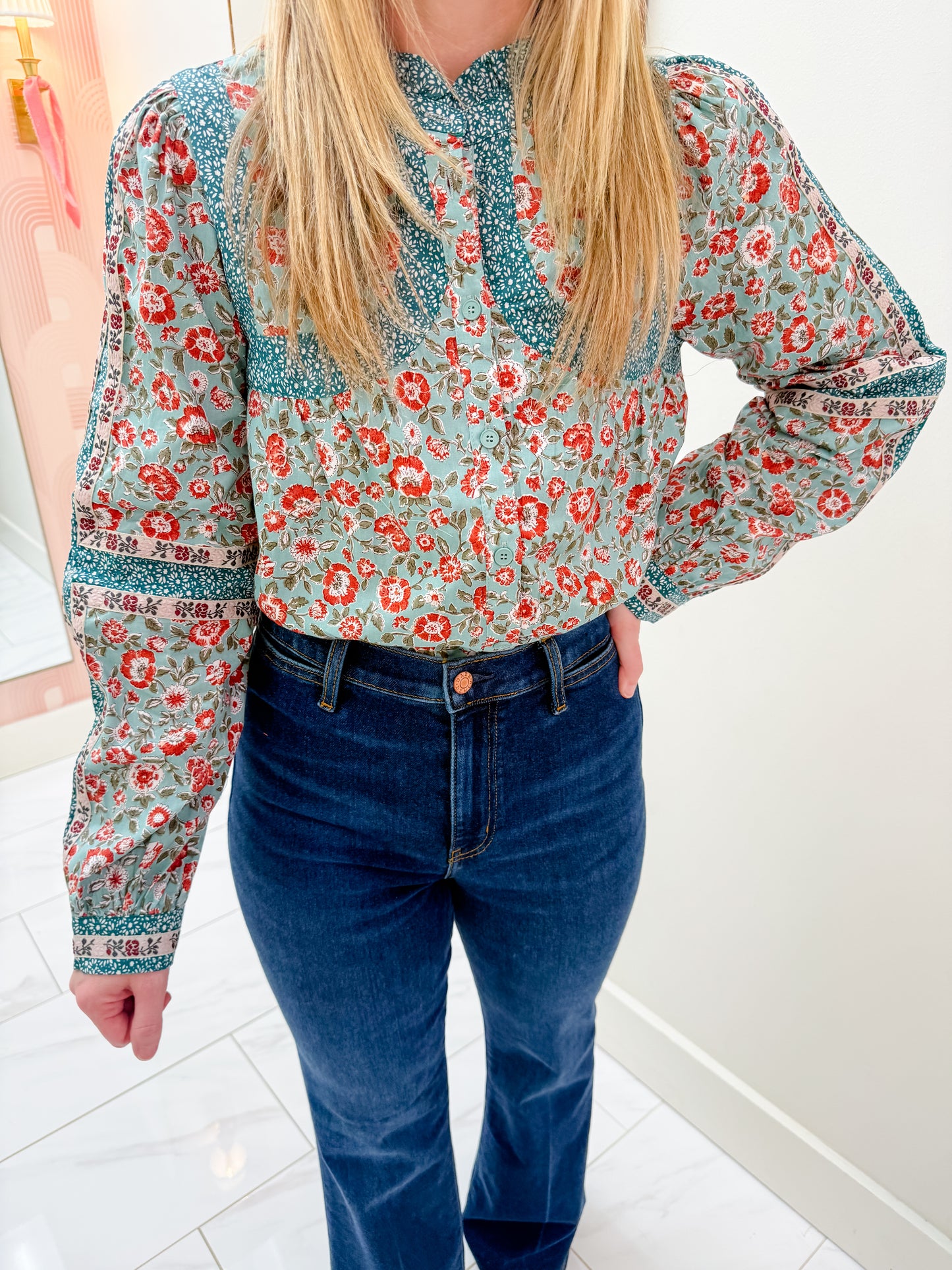 Winslow Floral Button Blouse