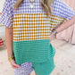 Mardi Gras Multi Check Knit Top & Short Set