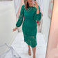 Carson Lace Puff Sleeve Midi Dress