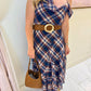 Madison Plaid Midi Dress