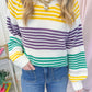 Mardi Gras Striped Raglan Sweater