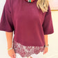 Lace and Wine Blouse