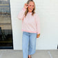 Blush Stripe Crewneck Sweater