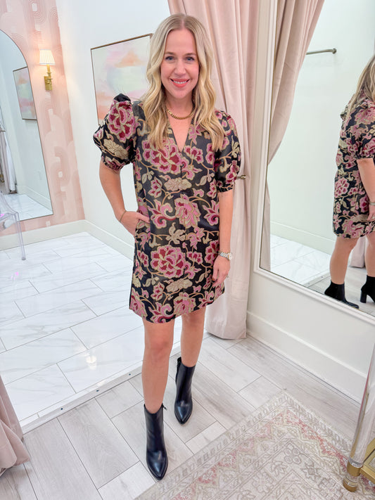 Ellington Jacquard Mini Dress