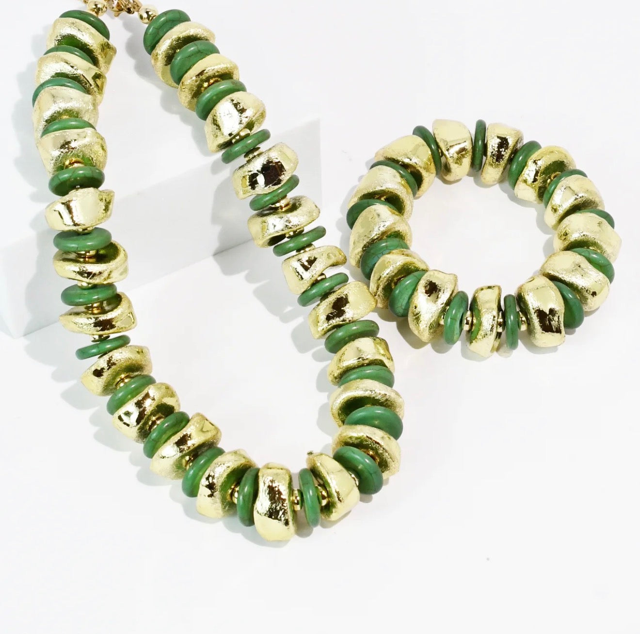 Golden Grove Necklace & Bracelet Set