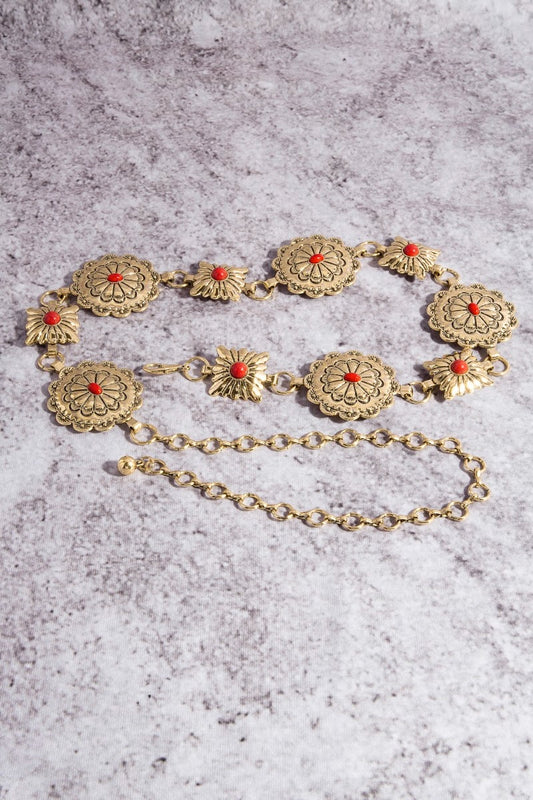 Western Concho Disc Chain Belt