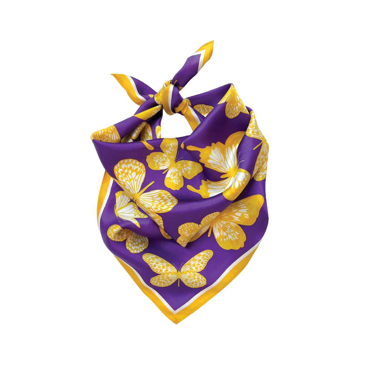 The Mariposa Scarf in Purple & Gold