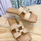 Feng Raffia Sandal