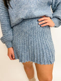 Gabrielle Pleated Sweater Skirt