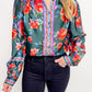 Floral Borders Button Up Blouse