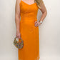 Prickly Petal Applique Midi Dress