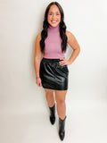 Minnie Leather Mini Skirt