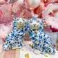 Staffordshire Dog-Blue Florets-Med