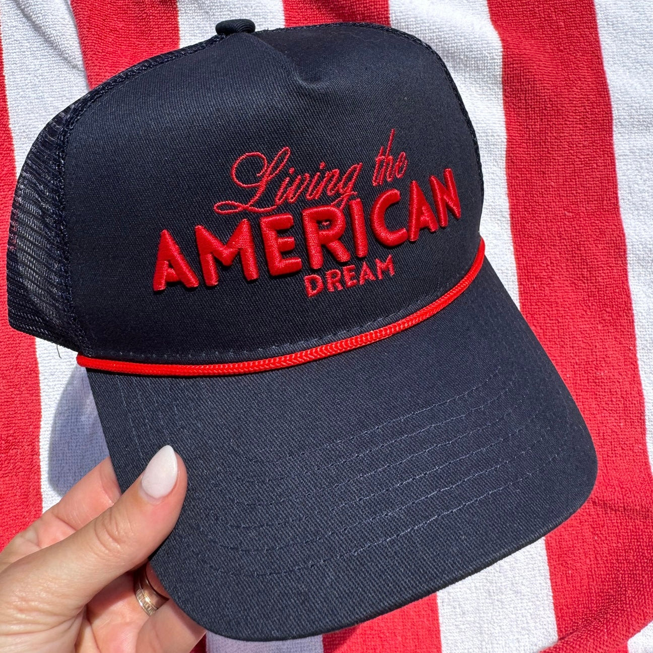 Living The American Dream Trucker Hat