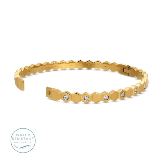 Hinged Hexagon Bangle