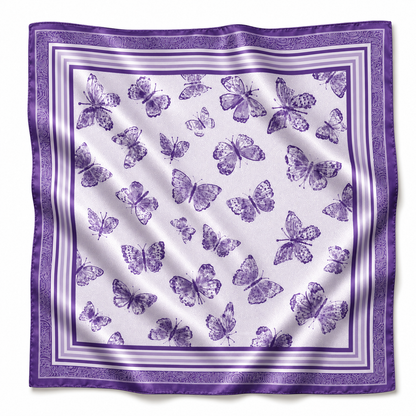 32" Purple & White Gameday Bandana Scarf
