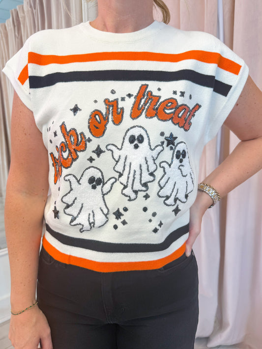 Stripe Trick or Treat Top