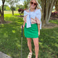 Scallop Hem Mini Skort