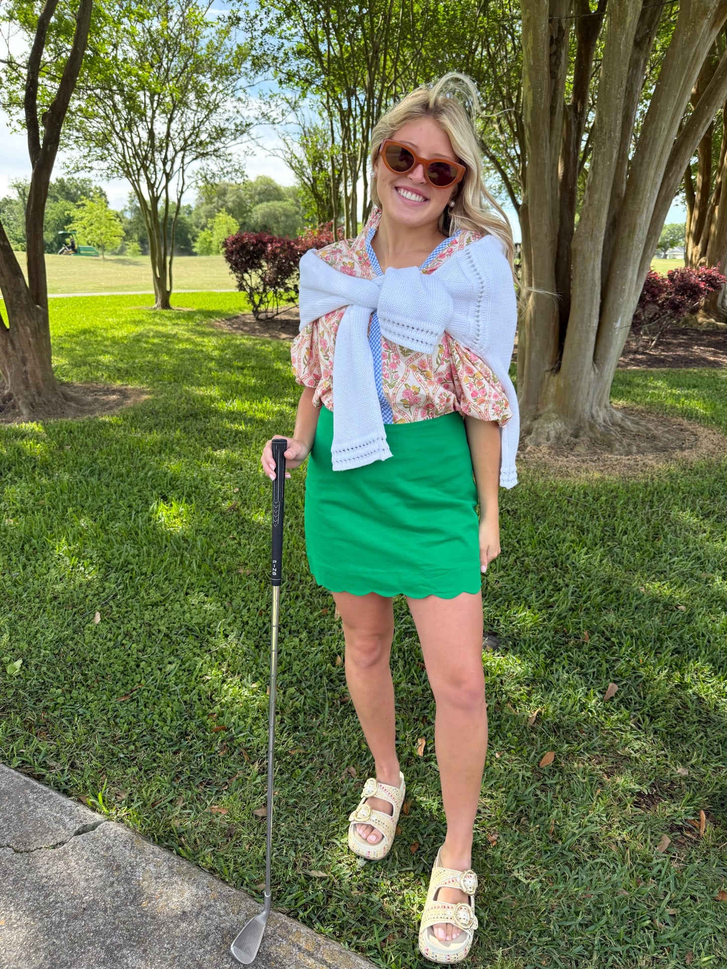 Scallop Hem Mini Skort