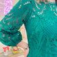 Carson Lace Puff Sleeve Midi Dress