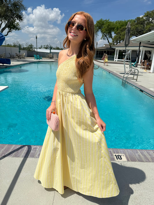 Selkie One Shoulder Maxi Dress