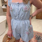Cross Stitched Floral Romper