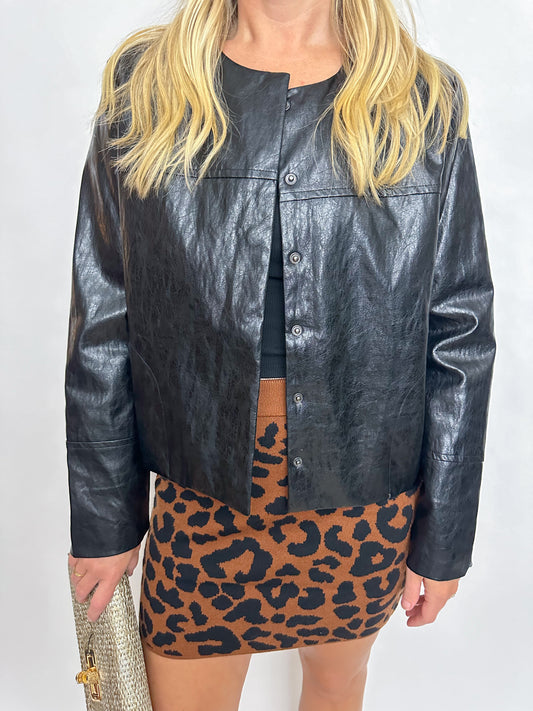 Mayson Snap Leather Jacket