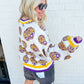 LSU Knit In Mascot Rhinestone Cardigan