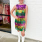 Mardi Gras Spangled Fringe Dress