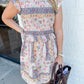 Paisley Petals Smocked Mini Dress