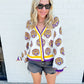 LSU Knit In Mascot Rhinestone Cardigan