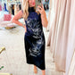 Nightscape Floral Midi Dress