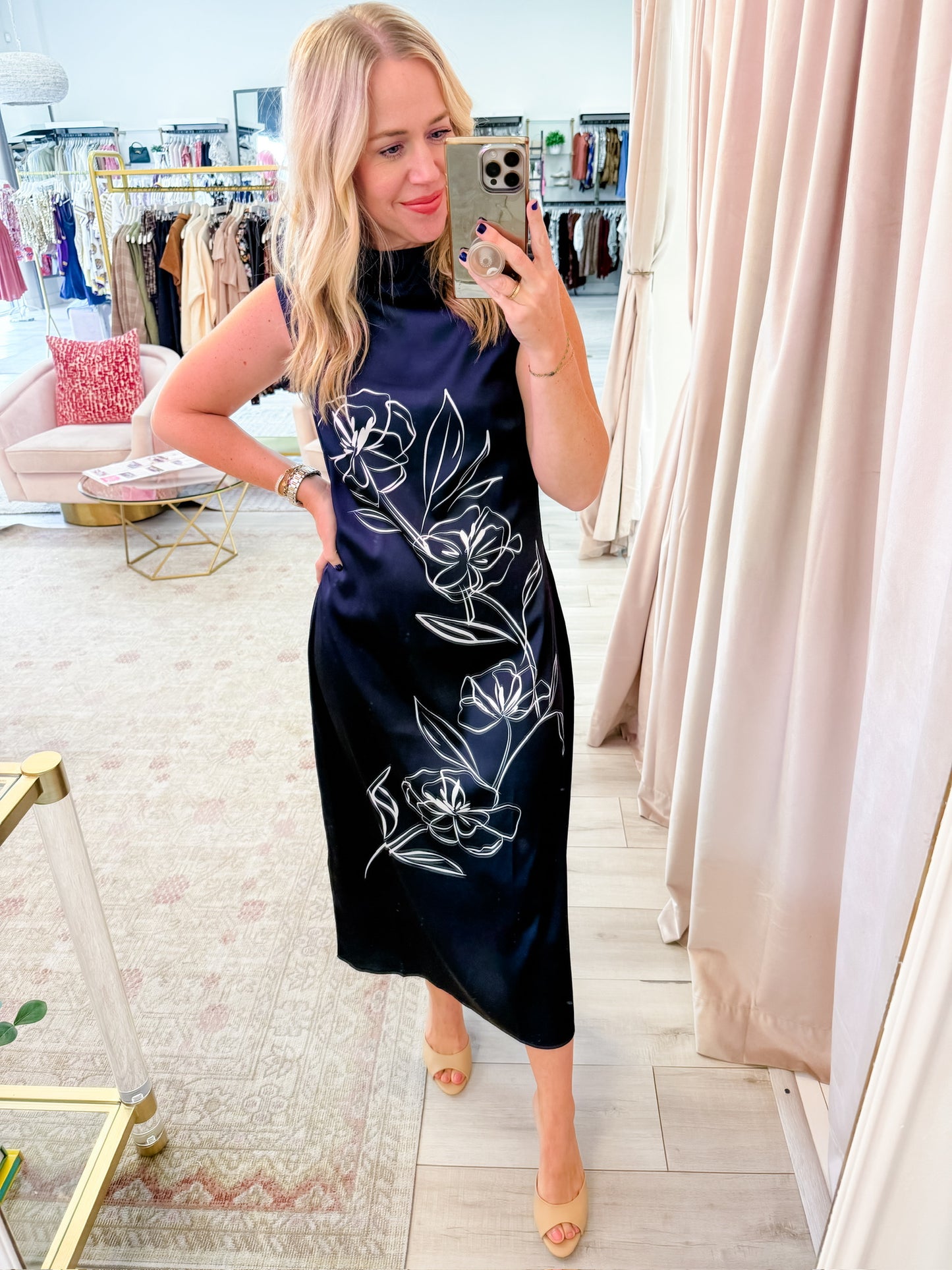 Nightscape Floral Midi Dress