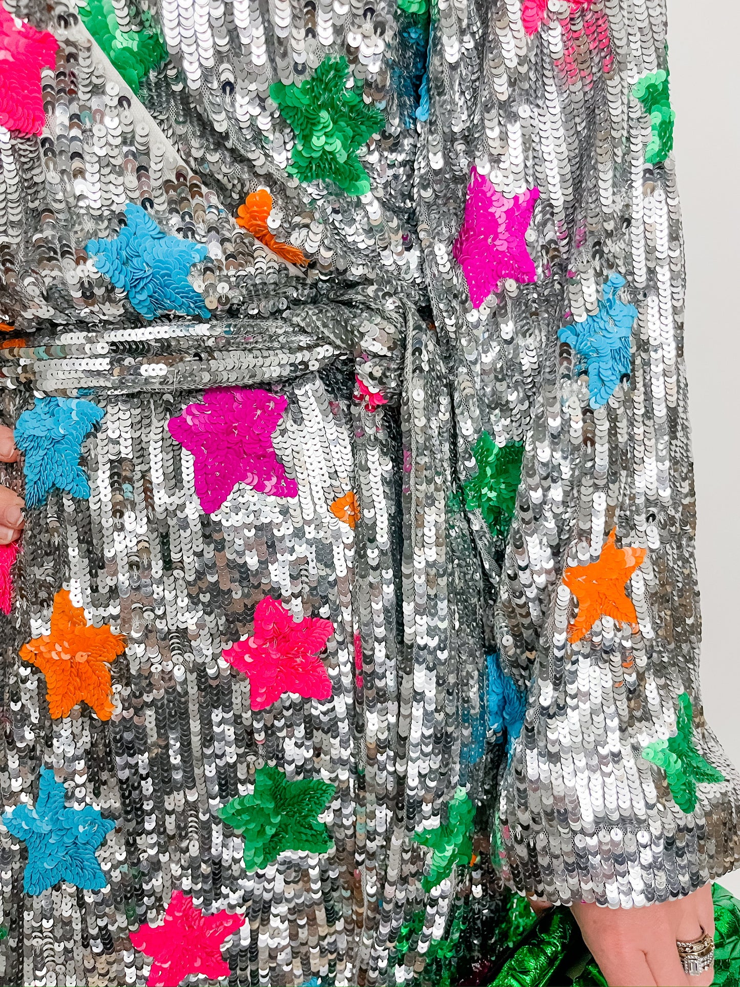 Wear Me Out Dress Rainbow Star Sequins