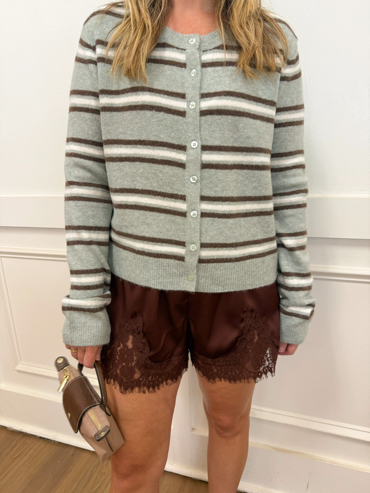 ZS Medina Stripe Cardigan Aqua Cloud