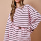 Striped Terry Lounge Sweatshirt
